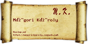 Mágori Károly névjegykártya